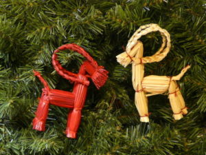Straw Yule goats