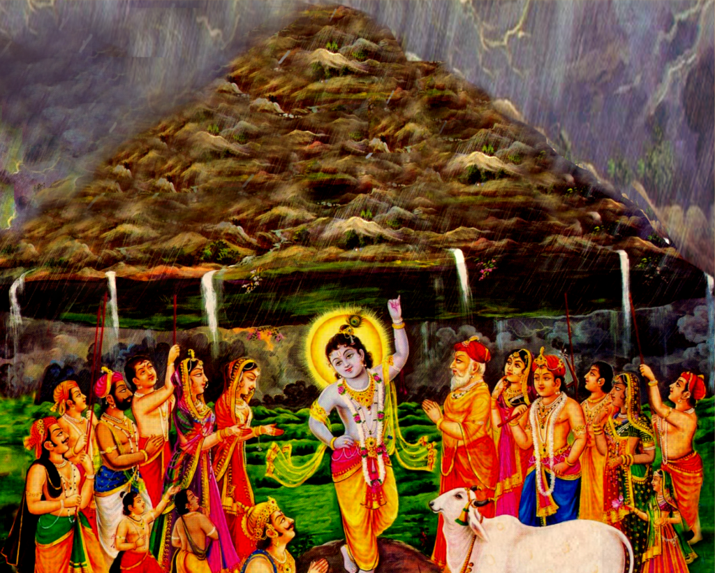 Krishna uprooted a mountain