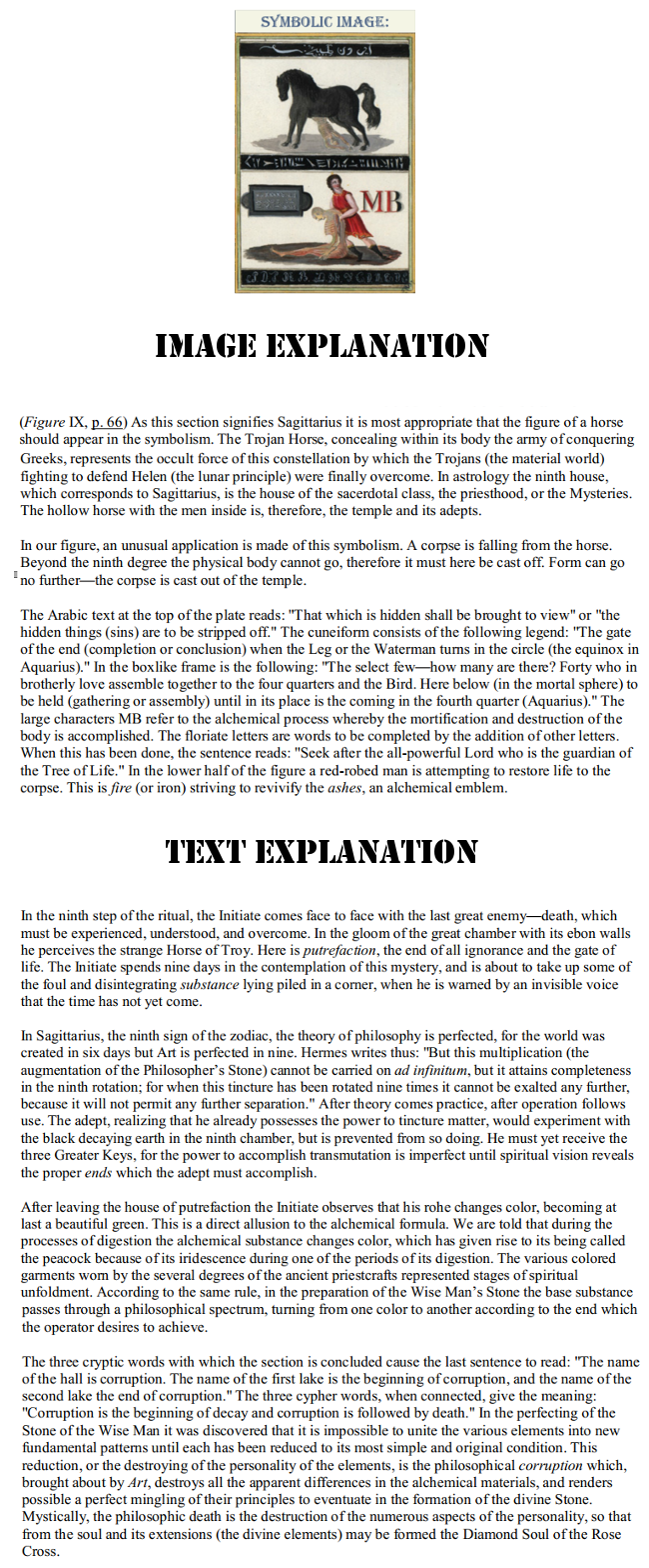 Most Holy Trinosophia Section Nine Explanation